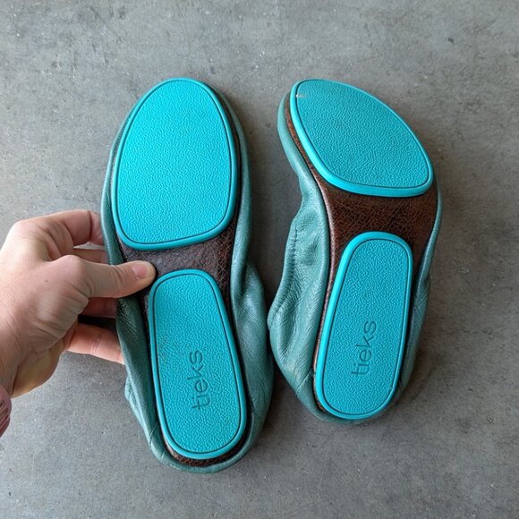 Tieks Pacific Green Ballet Flat size 8 - Picture 11 of 12